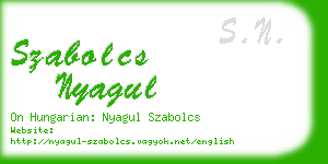 szabolcs nyagul business card